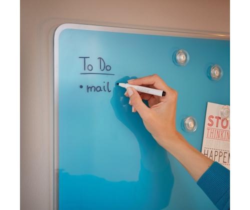 Lasilevy-magneettitaulu 600x400mm sininen LEITZ Cozy