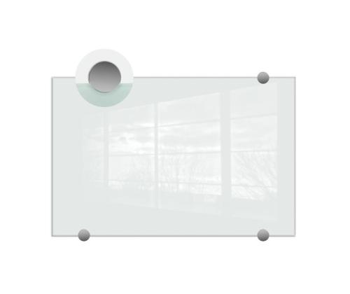 Lasilevy-magneettilevy FOROFIS 450x600mm valkoinen