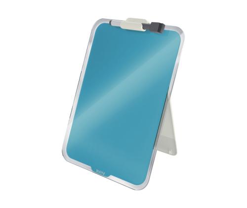 Lasitaulu-magneettitaulu LEITZ Cosy 220x300mm pöytään + tussi sininen