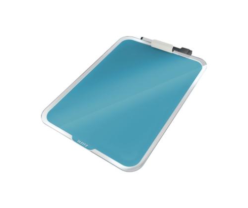 Lasitaulu-magneettitaulu LEITZ Cosy 220x300mm pöytään + tussi sininen