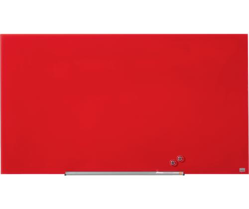 Lasitaulu 1260x710mm magneettinen punainen NOBO