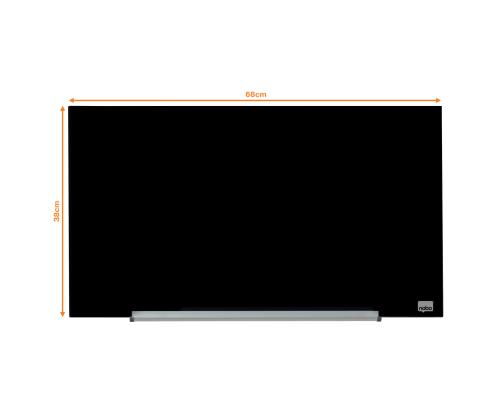 Lasilevy-magneettilevy NOBO Impression Pro 680x380mm, musta