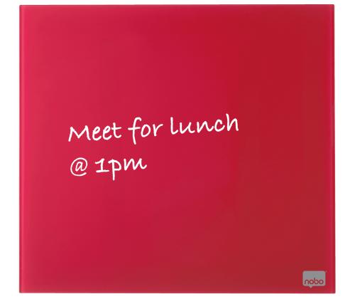 Lasilevy-magneettilevy NOBO Impression Pro Sq.Tiles 300x300mm, punainen