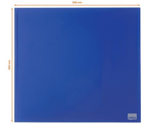 Lasilevy-magneettilevy NOBO Impression Pro Sq.Tiles 300x300mm, sininen