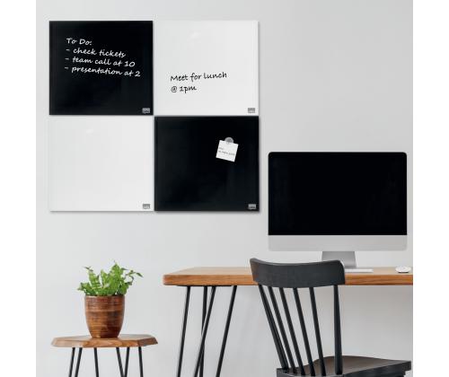 Lasilevy-magneettilevy NOBO Impression Pro Sq.Tiles 30x30cm, valkoinen