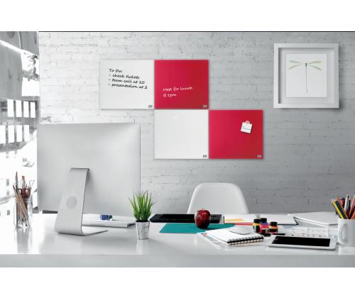 Lasilevy-magneettilevy NOBO Impression Pro Sq.Tiles 30x30cm, valkoinen