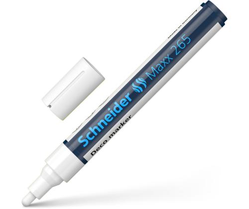 SCHNEIDER Maxx 265, 1-3mm, valkoinen, värikynä-lasilevymarkkeri
