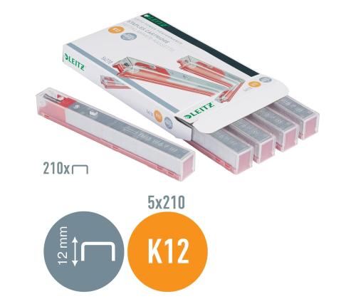 Klipsi LEITZ 26/12 K12 56-80 arkkia punainen