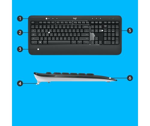 Näppäimistösarja LOGITECH MK540 USB musta + hiiri