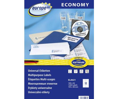 Tarratarra AVERY Economy 105x48mm 12 arkilla, 100 arkkia