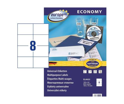 Tarratarra AVERY Economy 105x74mm 8 arkilla, 100 arkkia