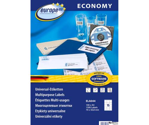 Tarratarra AVERY Economy 70x50,8mm 15 arkkia, 100 arkkia