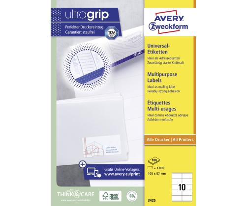 Kopio-lasertarra 105x57mm 100 arkkia/ltk. ZW 3425E 10-osainen