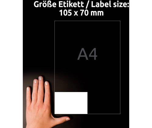 Tarratarra AVERY Zweckform 105x70mm 8 arkkia, 100 arkkia