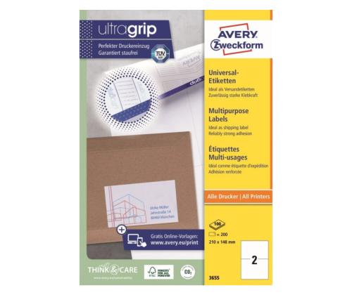 Tarratarra AVERY Zweckform 210x148mm 100 arkkia (3655)