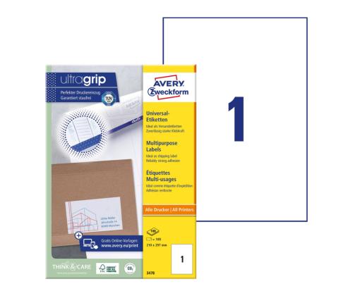 Tarratarra AVERY Zweckform 210x297mm 100 arkkia (3478)