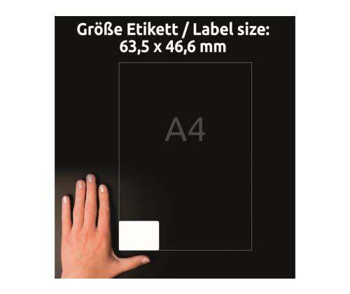 Tarratarra AVERY Zweckform 63,5x46,6mm 25 arkkia irrotettava (L6025REV-25)