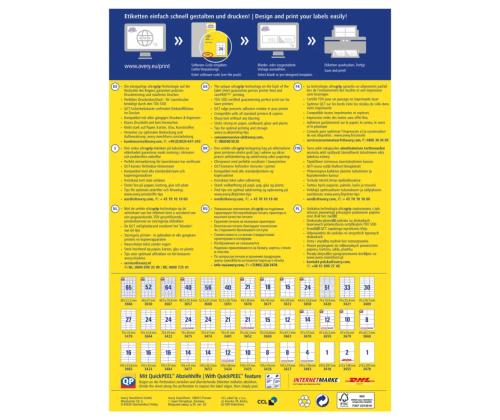 Kopio-lasertarra 70x42,3mm 100 arkkia/ltk. ZW 3652E 21-osainen