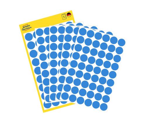 Pyöreä huomiotarra Q12mm sininen ZW 3142