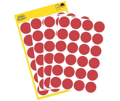 Pyöreä huomiotarra Q18mm punainen ZW 3004