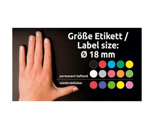 Tarratarra AVERY Zweckform Q18mm valkoinen 96kpl (3170)