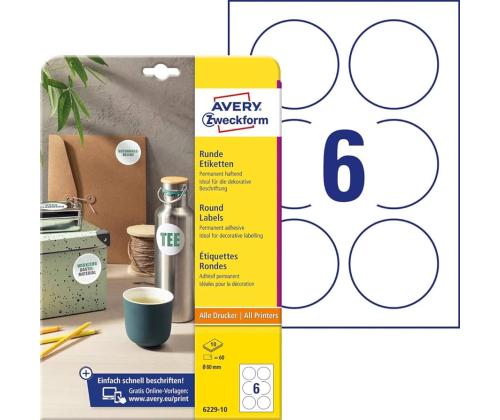 Tarratarra AVERY Zweckform Q80mm 10 arkkia (6229-10)