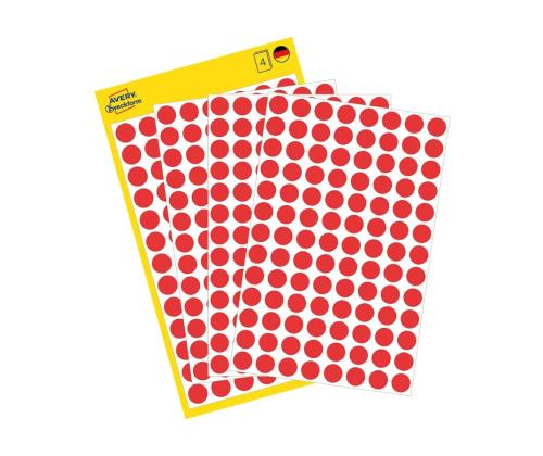 Pyöreä huomiotarra Q8mm punainen ZW 3010