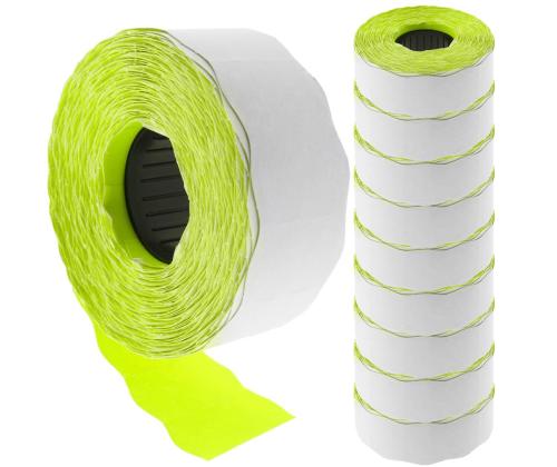 Tarratarra hintapistooliin 26x12mm keltainen 1500 kpl rullassa