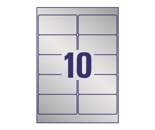 Kopio-lasertarra 96x50,8mm 20 arkkia/pkt. L6012 hopea