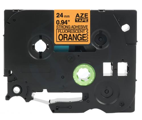 Kleepkirjalint/markeerimislint BROTHER Strong Fluorescent TZE-SB51 24mm must/oranžil analoog