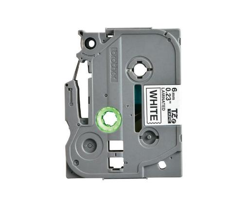 Kleepkirjalint/markeerimislint BROTHER TZE-211 6mm must/valgel analoog