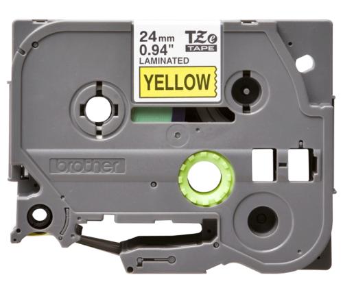 Kleepkirjalint/markeerimislint BROTHER TZE-651 24mm must/kollasel