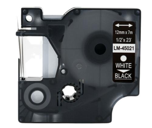 Teippi/merkintäteippi DYMO A43613 6mm x 7m musta/valkoinen analoginen