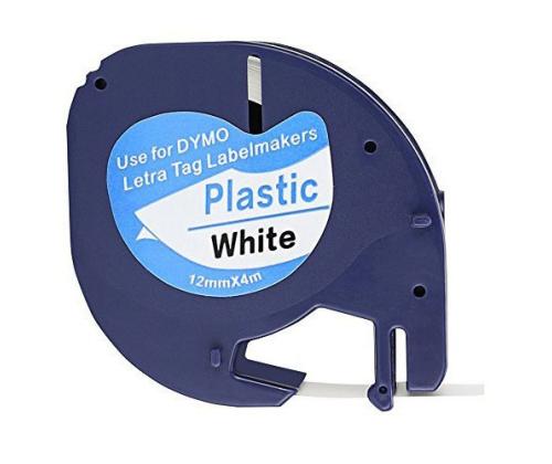 Teippi/merkintäteippi DYMO LetraTag A91221 12mm valkoinen muovianalogi
