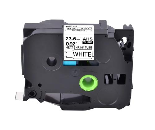 Teippi/merkintäteippi BROTHER HSe-251 24mm kutisteputki musta/valkoinen analoginen