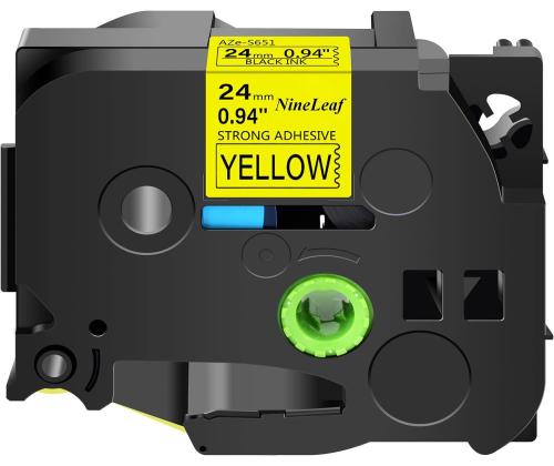 Kleepkirjalint/markeerimislint BROTHER Strong TZE-S651 24mm must/kollasel analoog