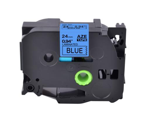 Teippi/merkintäteippi BROTHER TZE-551 24mm musta/sininen analoginen