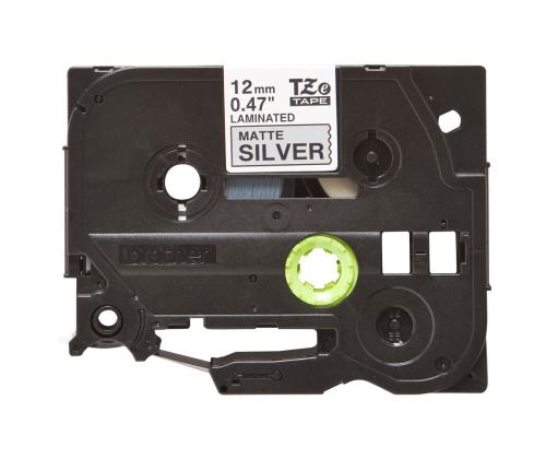 Kirjoitus-/merkintäteippi BROTHER TZEM931 12mm musta/hopea, liimattu