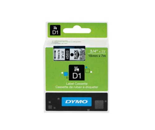 Kleepkirjalint/markeerimislint DYMO 45210 19mm x 7m must/läbipaistev