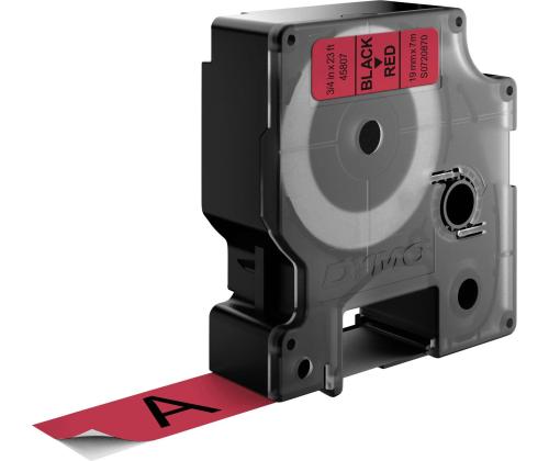 Kleepkirjalint/markeerimislint DYMO 45807 19mm x 7m must/punasel