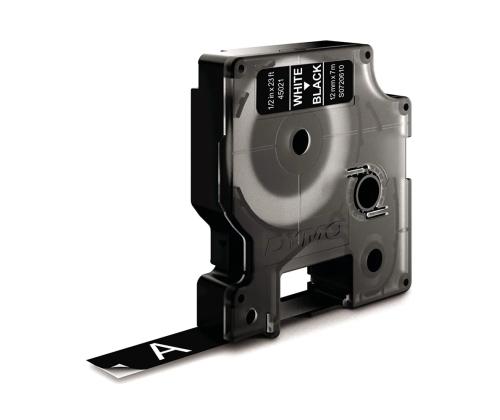 Kleepkirjalint/markeerimislint DYMO D1 45021 12mm x 7m valge/must