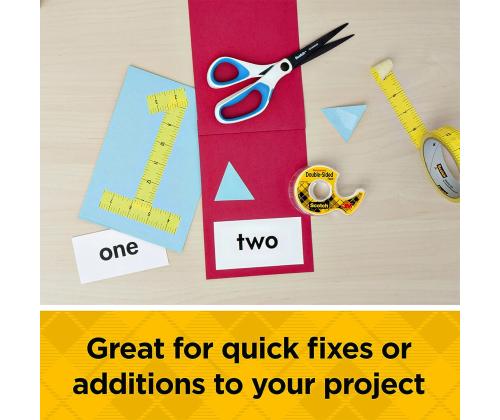 Teippi pohjalla SCOTCH D136 12mm x 6,3m kaksipuolinen läpinäkyvä