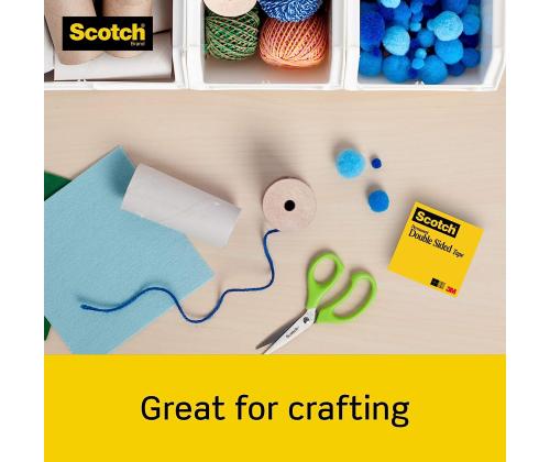 Teippi pohjalla SCOTCH D136 12mm x 6,3m kaksipuolinen läpinäkyvä