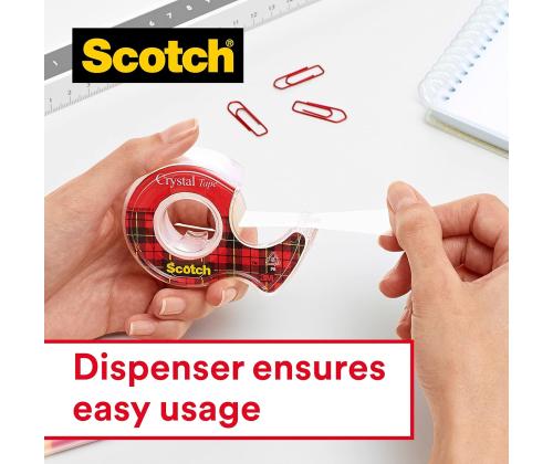 Teippi pohjalla SCOTCH Crystal Clear 19mm x 7,5m