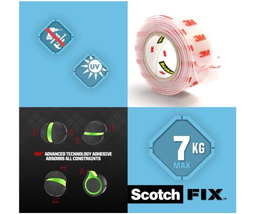 Teippi kaksipuolinen Scotch Fix 19mmx1,5m