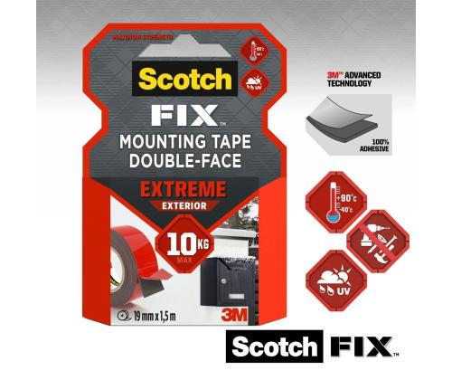 Teippi kaksipuolinen Scotch SCOTCH-FIX Extreme 19mmx1,5m