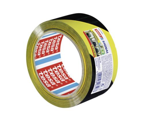 Teippi/vaarateippi TESA 50mm x 66m kelta-musta