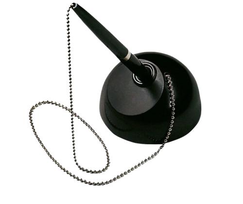 Asiakaskynä, pöytäkynä HELIT mustalla ketjulla