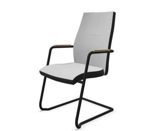 Asiakastuoli SO-ONE CFA UPH musta runko, istuinharmaa BN8078/MR01 kangas