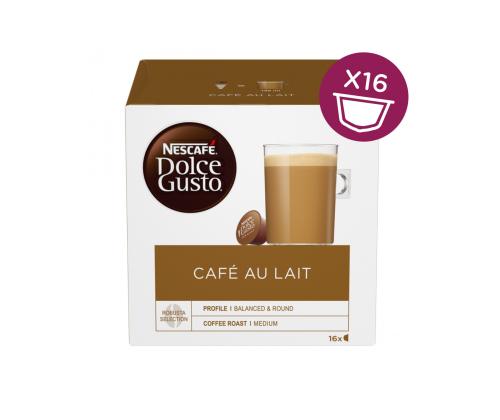 Kahvikapseli NESCAFE Dolce Gusto Cafe Au Lait 16 kpl pakkauksessa